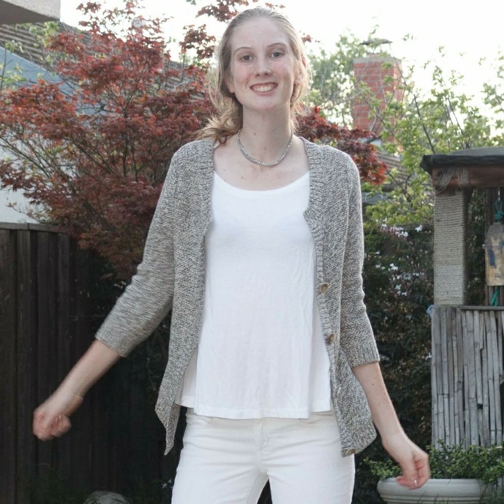 Ann Taylor Button Up Sweater